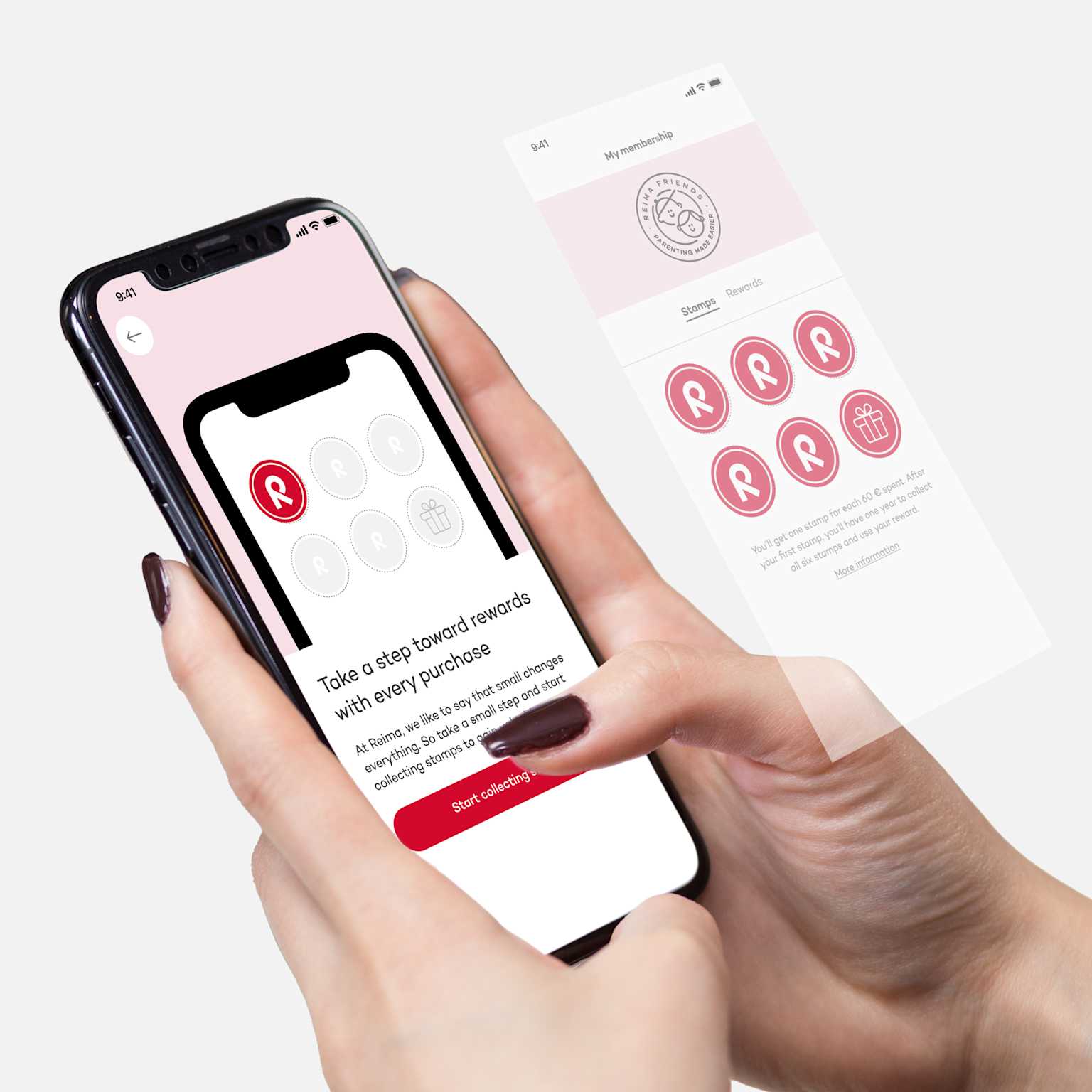 Reima App - Stamp card screen 1080x1080